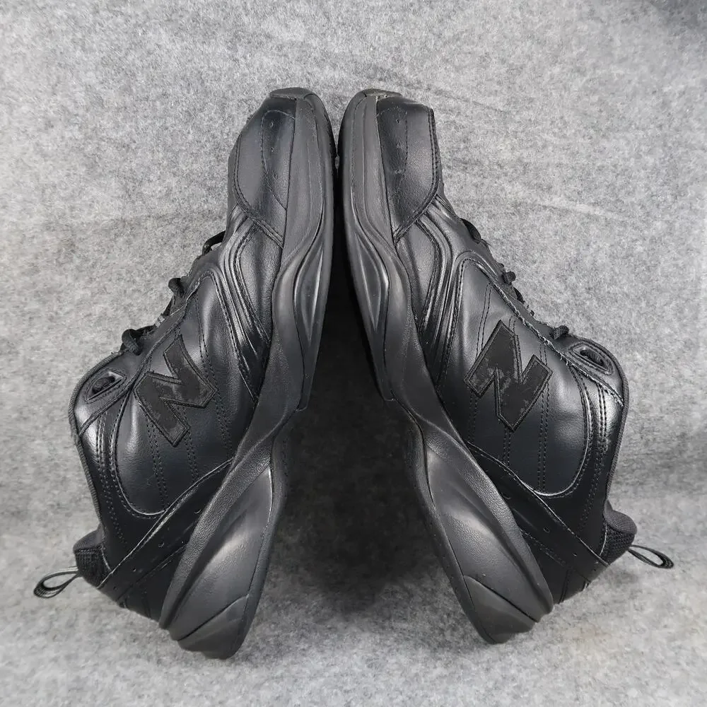 New Balance Shoes Mens 13 Athletic Trainers 624 Active Sneaker Black Leather 4E